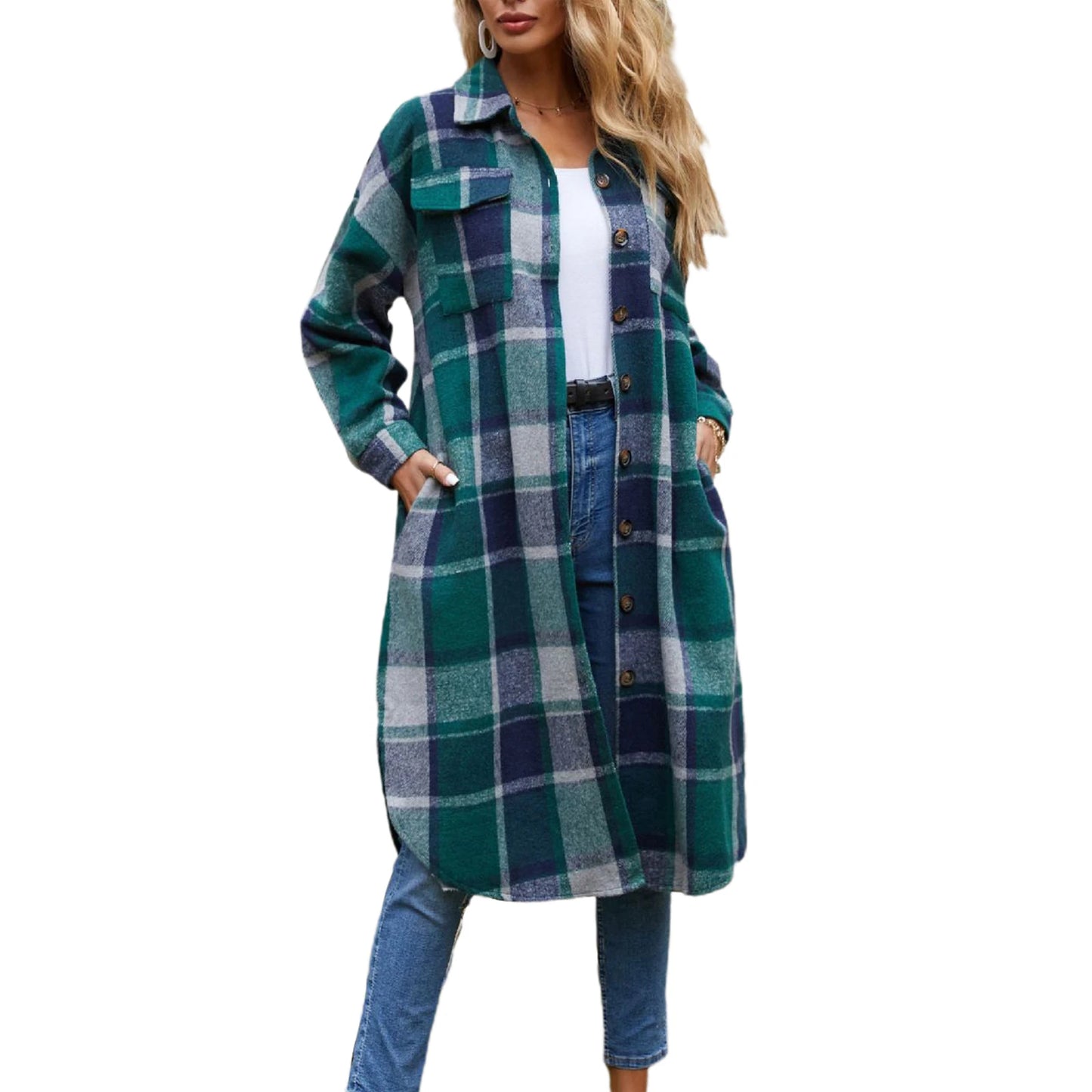 Cloudy Cozy Flannel Jacket S-XL