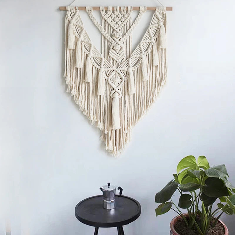 Macrame Wall Hanging Tapestry Wall Decor Boho Chic Bohemian Woven Home Decoration