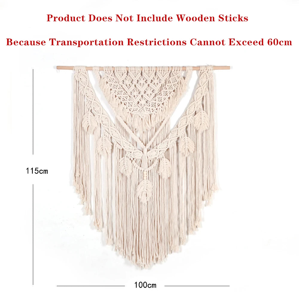 X-Large Macrame Boho Wall Decor 110cmx100 (43inx39)