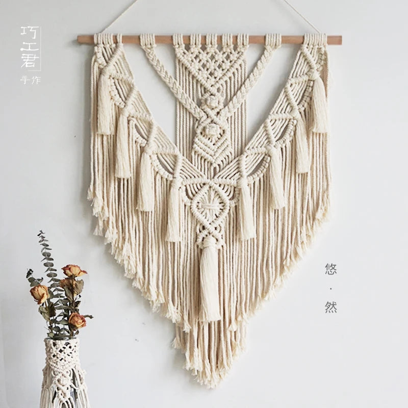 Macrame Wall Hanging Tapestry Wall Decor Boho Chic Bohemian Woven Home Decoration