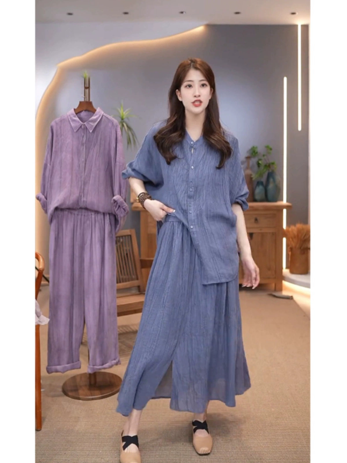 Women's Clothing Casual Style Loose Cotton Linen Retro Elegant Tops