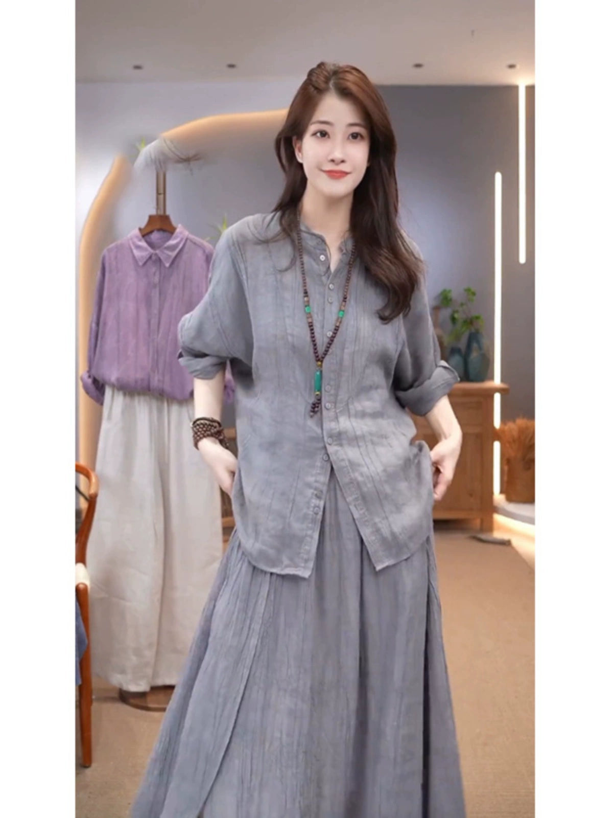 Women's Clothing Casual Style Loose Cotton Linen Retro Elegant Tops