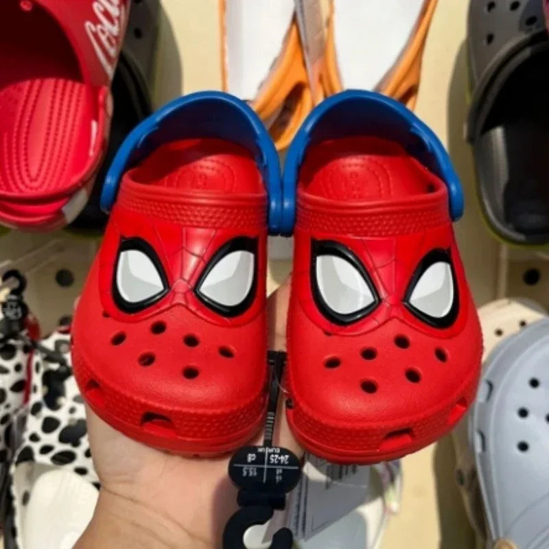 New Kawaii Spiderman Shoes Children Hole Sandals Slippers Cartoon Non-slip Casual Breathable EVA Beach Shoes Eva Anime Kid Gift