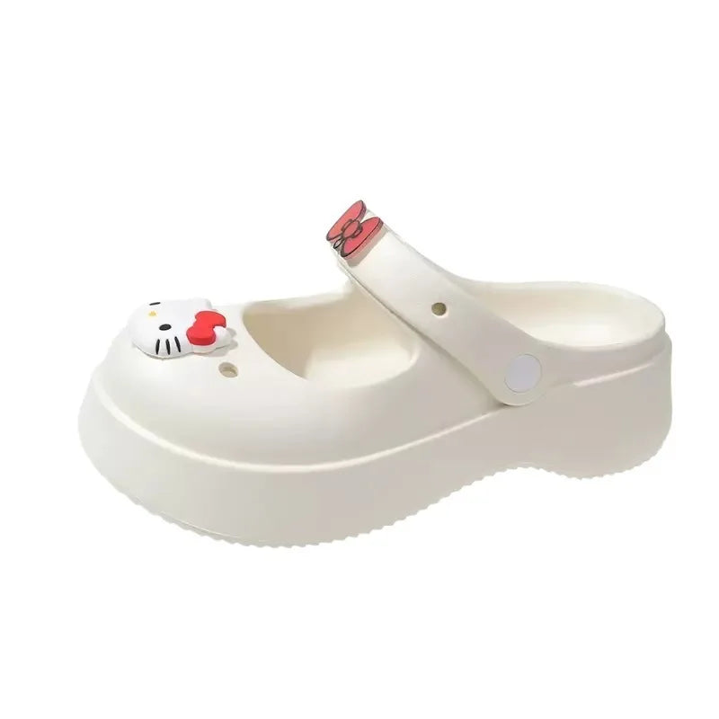 Hello Kitty Slippers Are Cute For Women Cave Shoes Are Anti Slip And Odor Proof Baotou Sandals For Summer Can Be Worn Externally