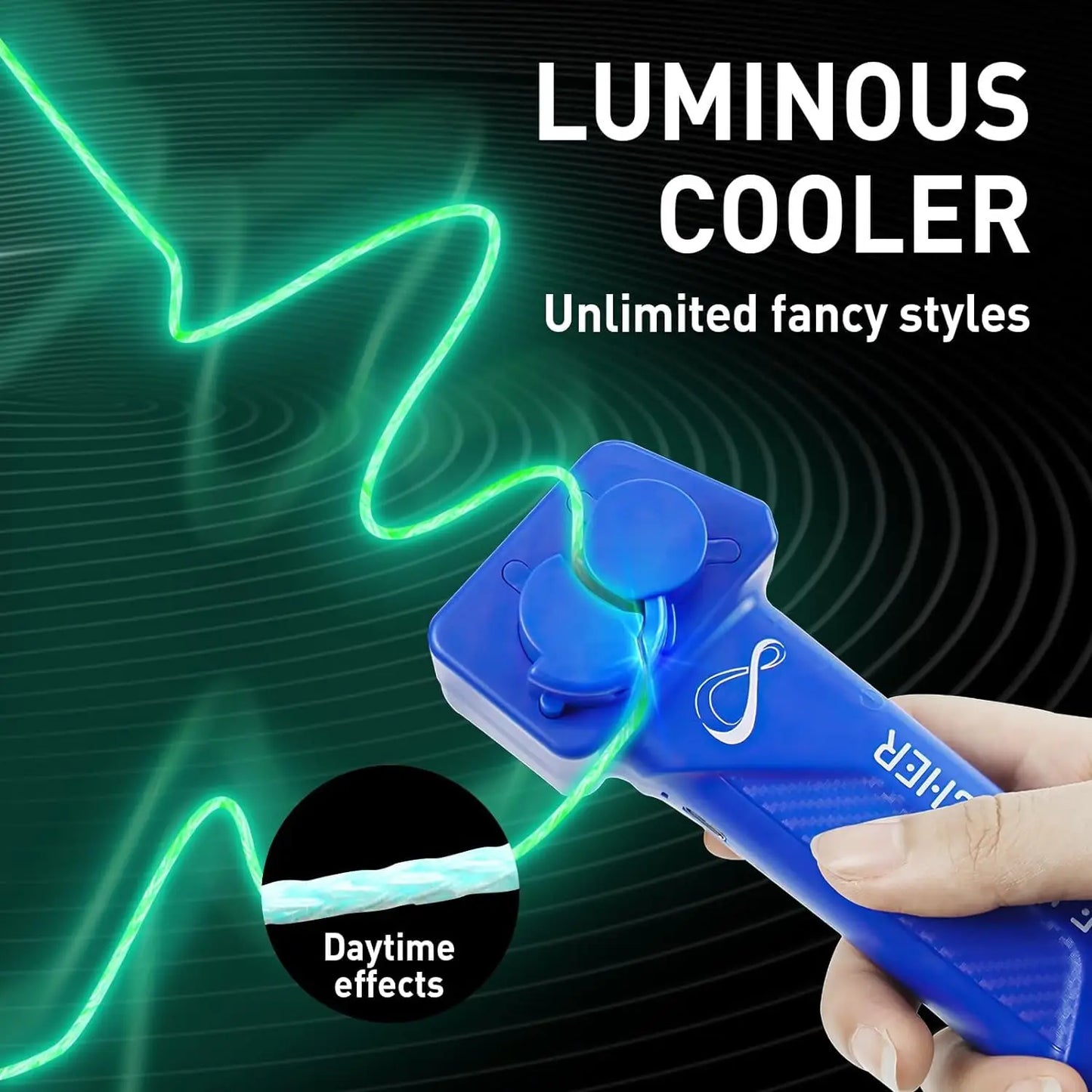 String Rope Glow in The Dark String Rope Launcher Luminous Portable Handheld String Stress Relief Toy For Kids Party Gift