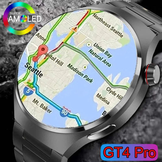 2023 New NFC Men's Smart Watch Bluetooth Call GPS Motion Track Smart Watch Blood Pressure Temperature Monitoring Smart Men Watch