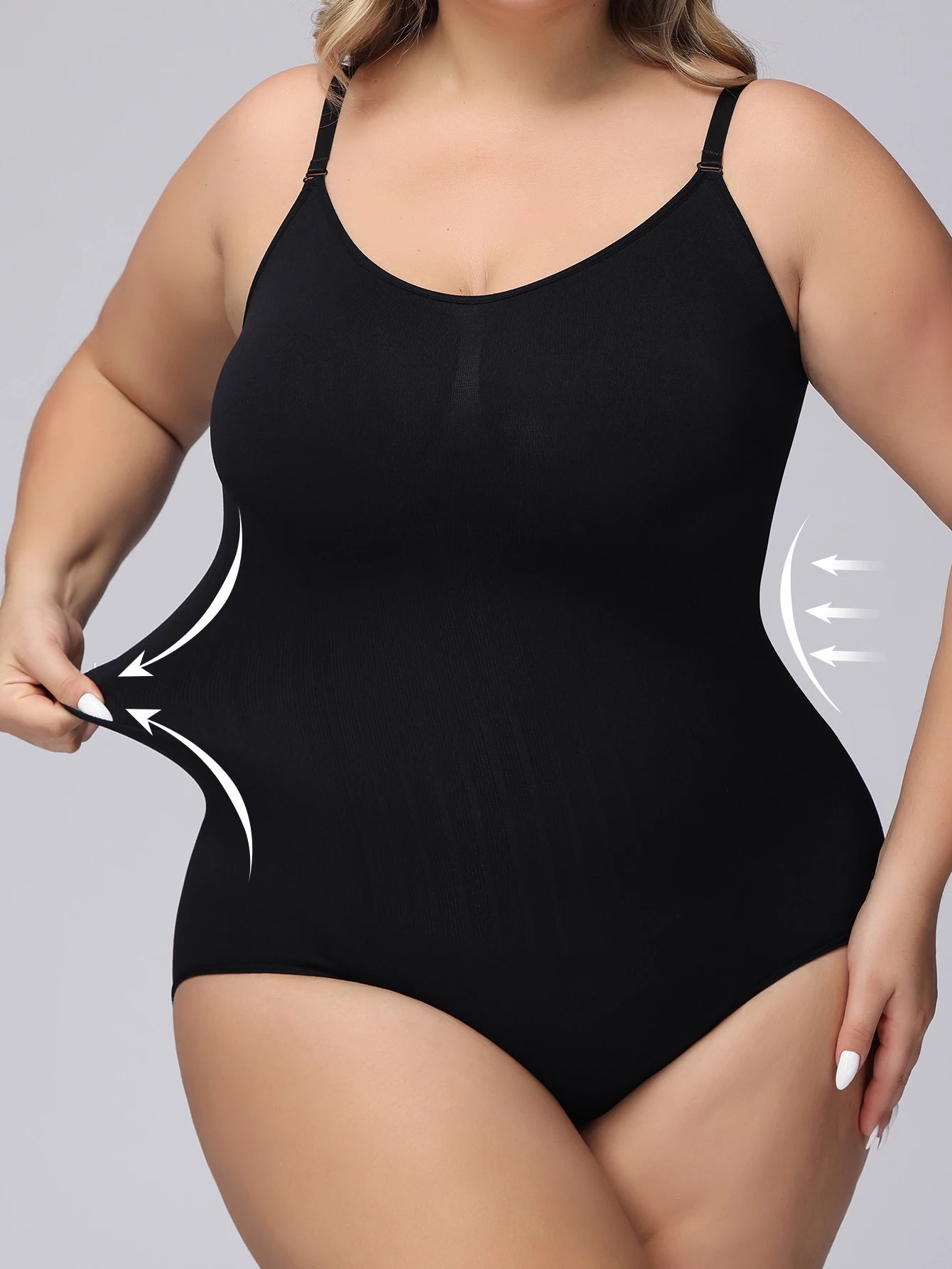 Women's seamless plus-size underwear hip lift, belly tuck, waist strap sexy one-piece shapewear