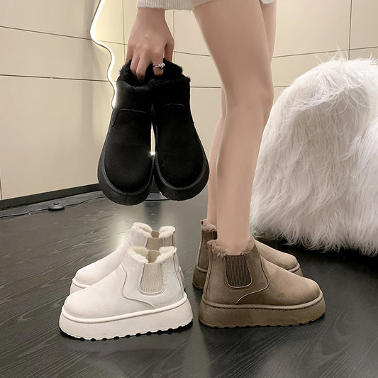 Warm Plush Ankle Boot- Non- Slip