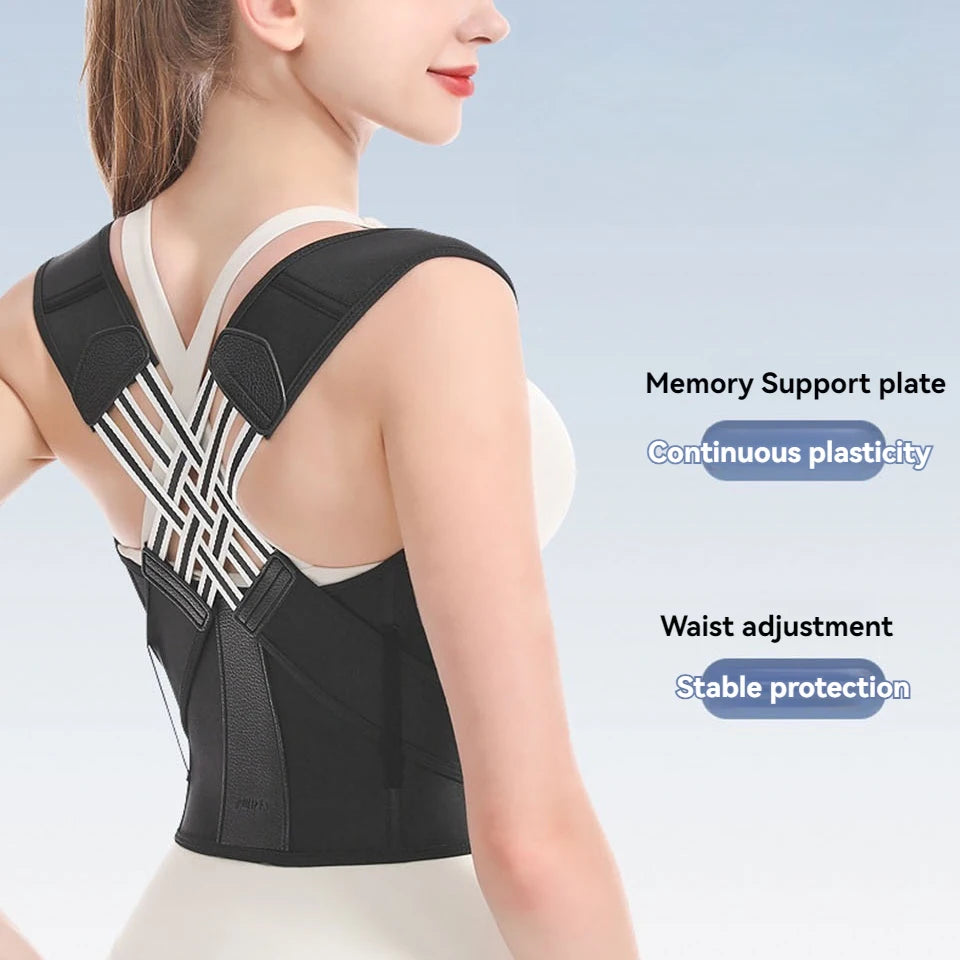 AOLIKES New Back Posture Corrector Brace for Women Men breathable Back Posture Correction back support belt Adjustable shoulde