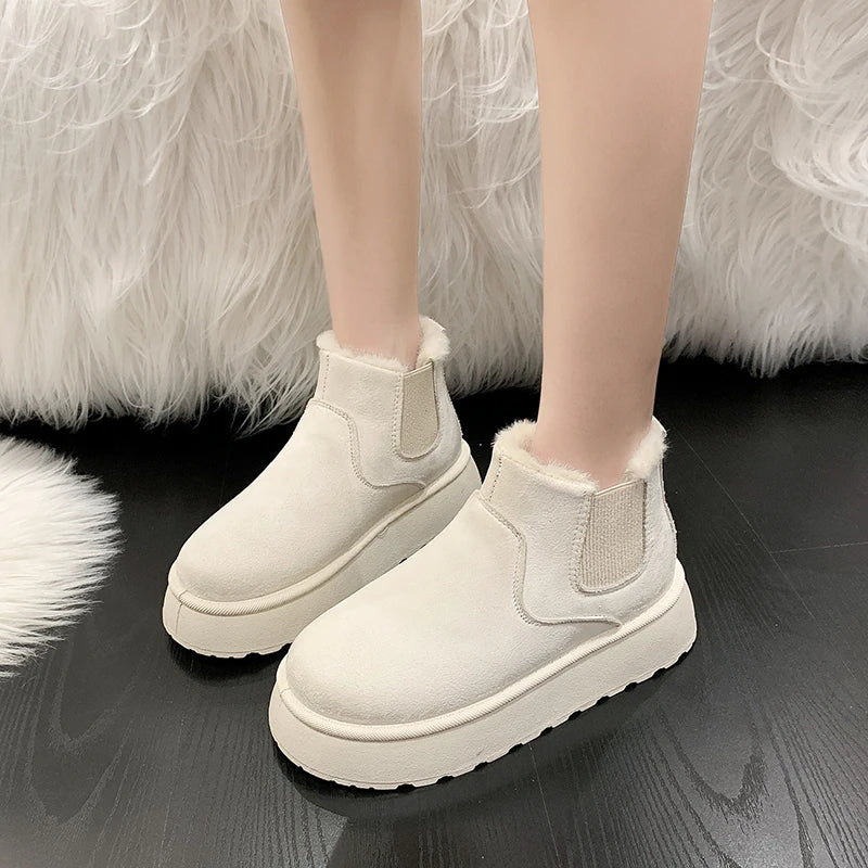 Warm Plush Ankle Boot- Non- Slip