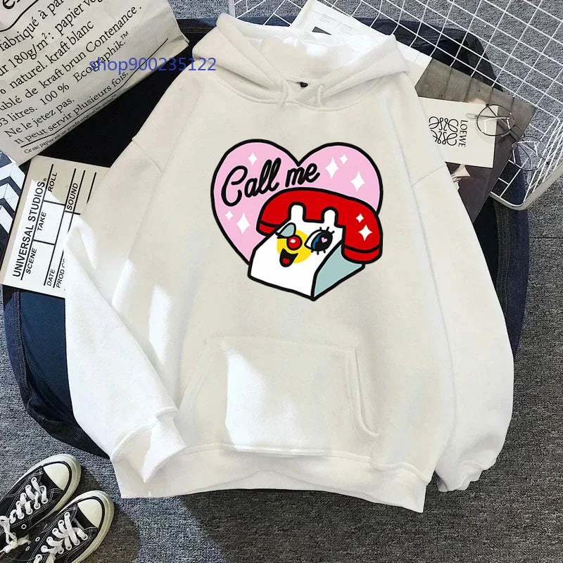 Call Me Hoodies Women Y2k Sweatshirts Autumn Women's Clothes Long Sleeve Hoodies Women Harajuku Clothes Hooded Funny Tops