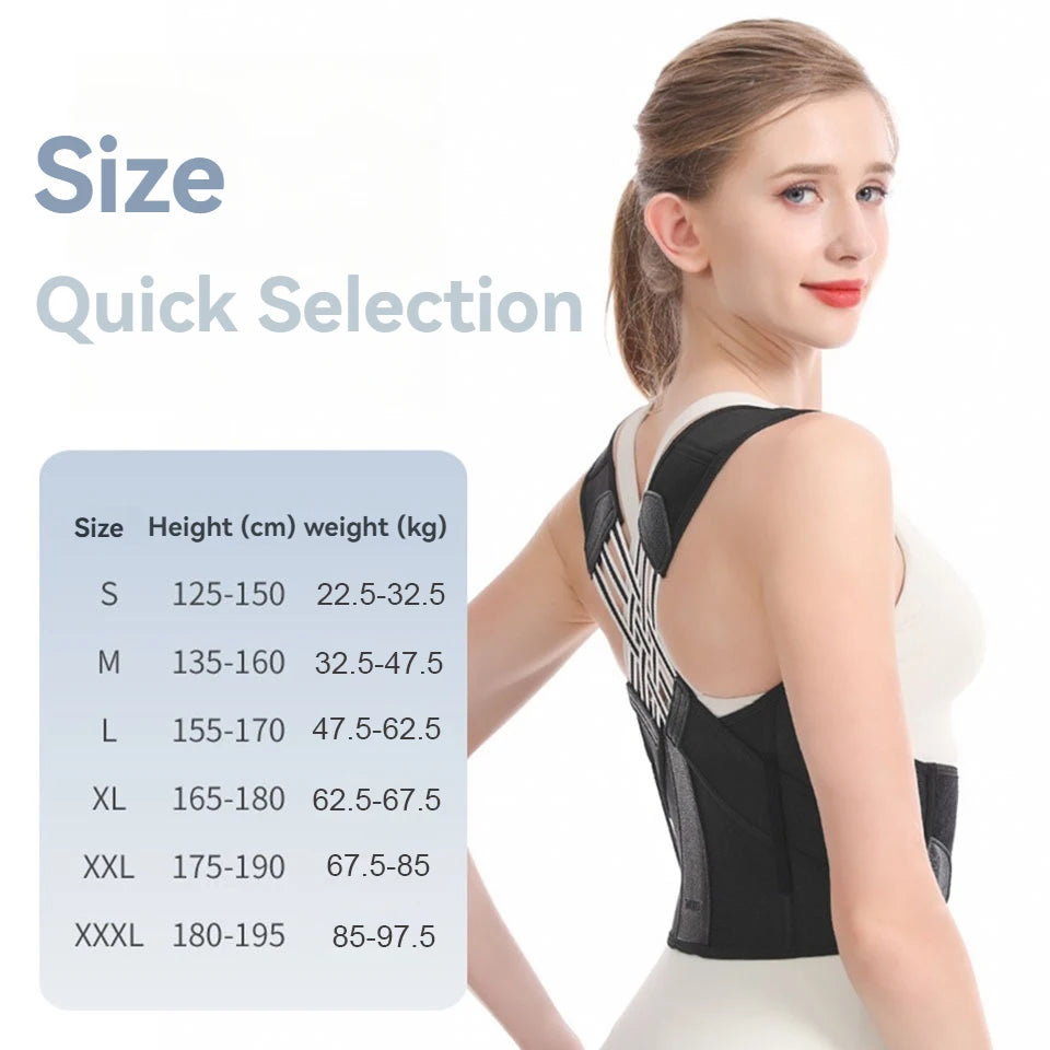 AOLIKES New Back Posture Corrector Brace for Women Men breathable Back Posture Correction back support belt Adjustable shoulde