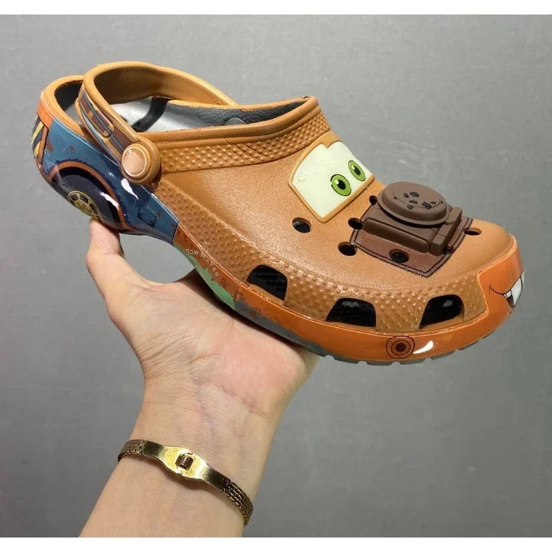 Cartoon anime Disney classic Cars trailer Mater brown slippers Lightning McQueen friends Mega Crush beach shoes home casual shoe