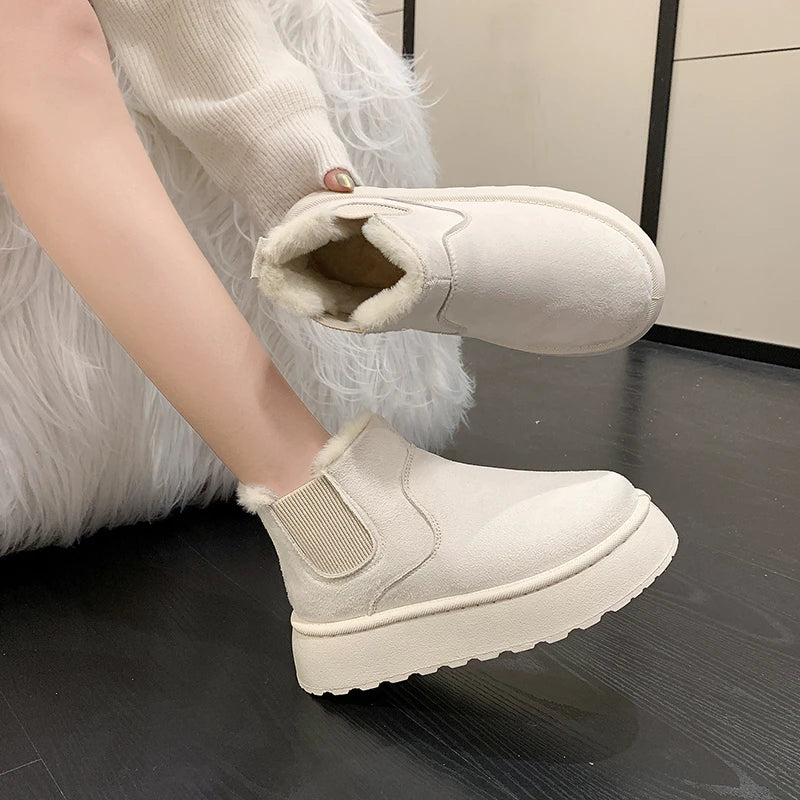 Warm Plush Ankle Boot- Non- Slip