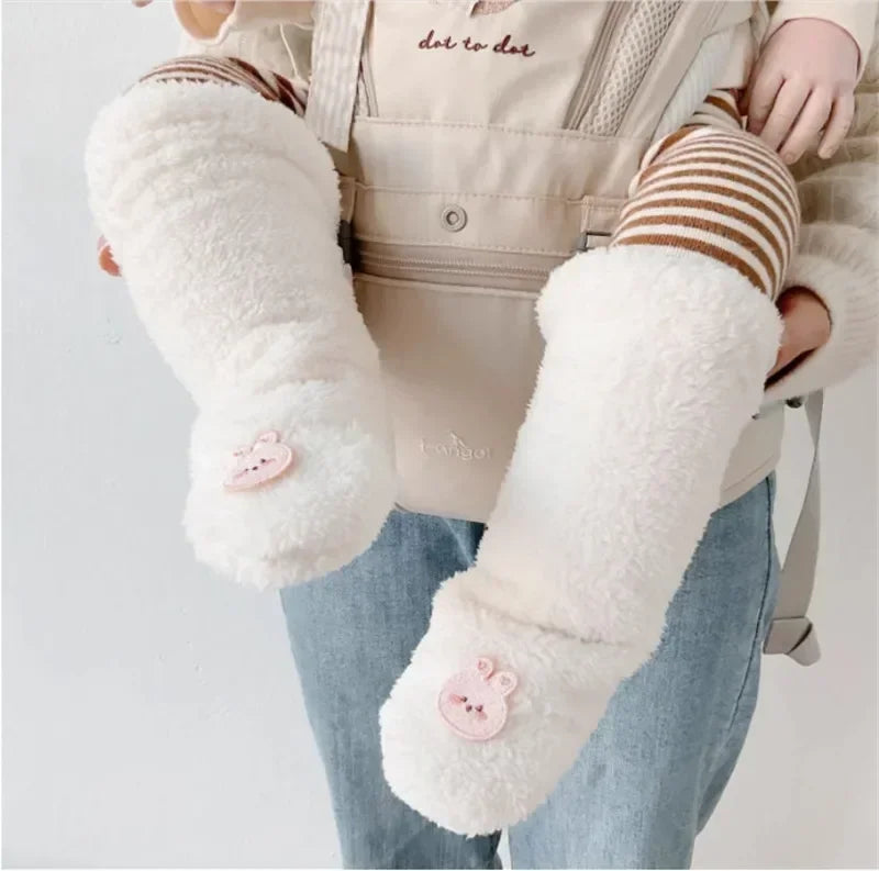 Winter Baby Socks Thick Warm Long Socks for Toddler White Autumn Winter PlushKnee Newborn Anti Slip Floor Socks Baby Accessories