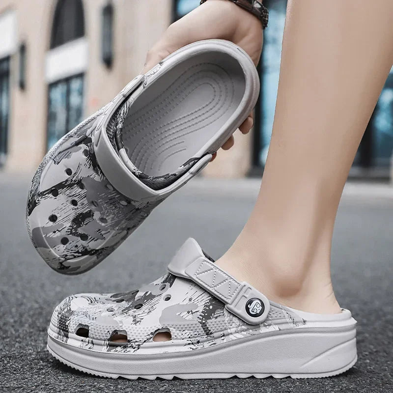 Men Slippers Camouflage Platform Outdoor Summer Clogs Shoe Women Beach Sandals Male Soft EVA Indoor Home Slides Lover Flip Flops