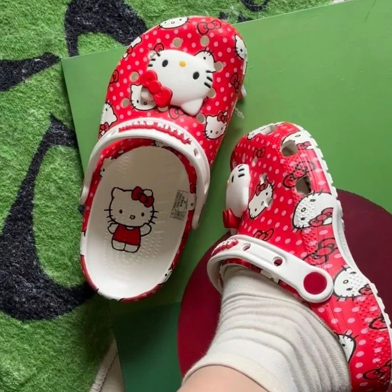 New Arrival Sanrio Hello Kitty Pochacco Melody Summer Children Cute Cartoon Children Slipper Nonslip Soft-Soled Wrap Toe Sandals