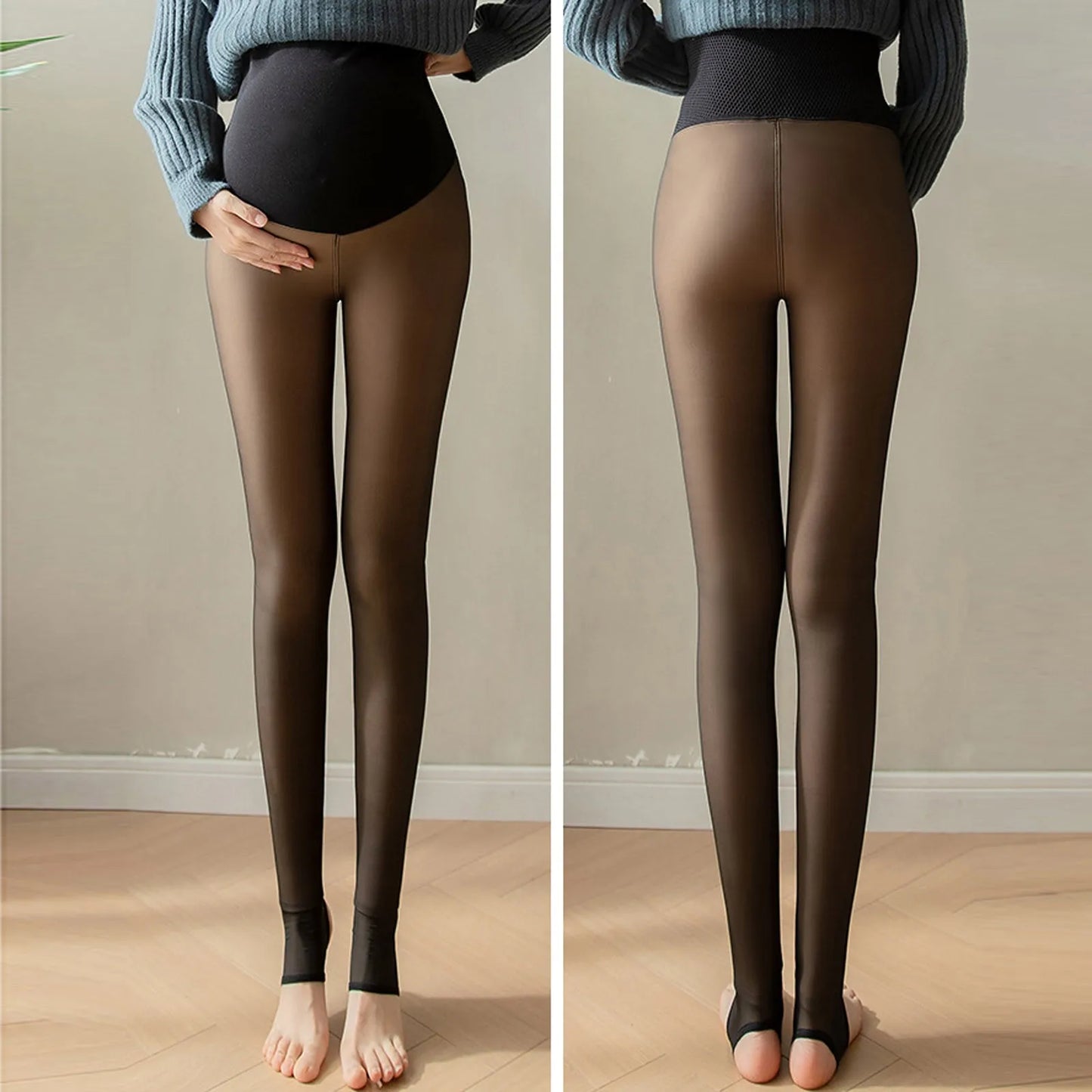 Women's Casual Solid-Coloured Padded Bottoms Autumn and Winter Padded and Thickened Warm Pantyhose Sexy Leisure Pantyhose