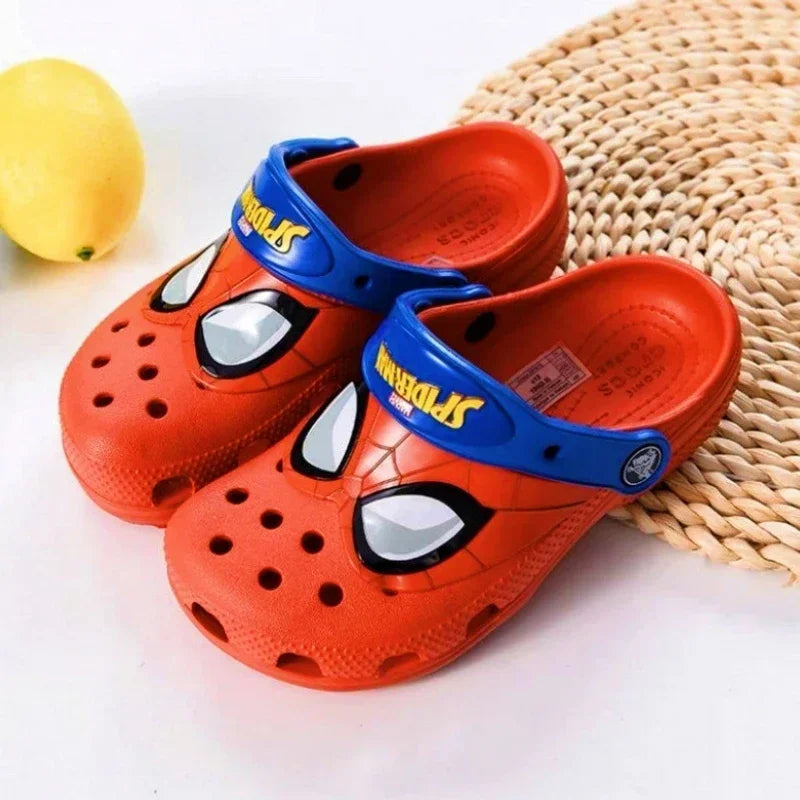 New Kawaii Spiderman Shoes Children Hole Sandals Slippers Cartoon Non-slip Casual Breathable EVA Beach Shoes Eva Anime Kid Gift