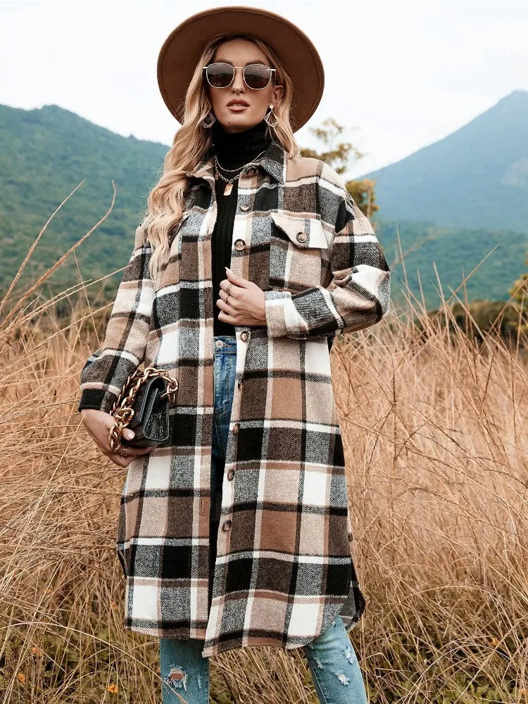 Cloudy Cozy Flannel Jacket Plaid