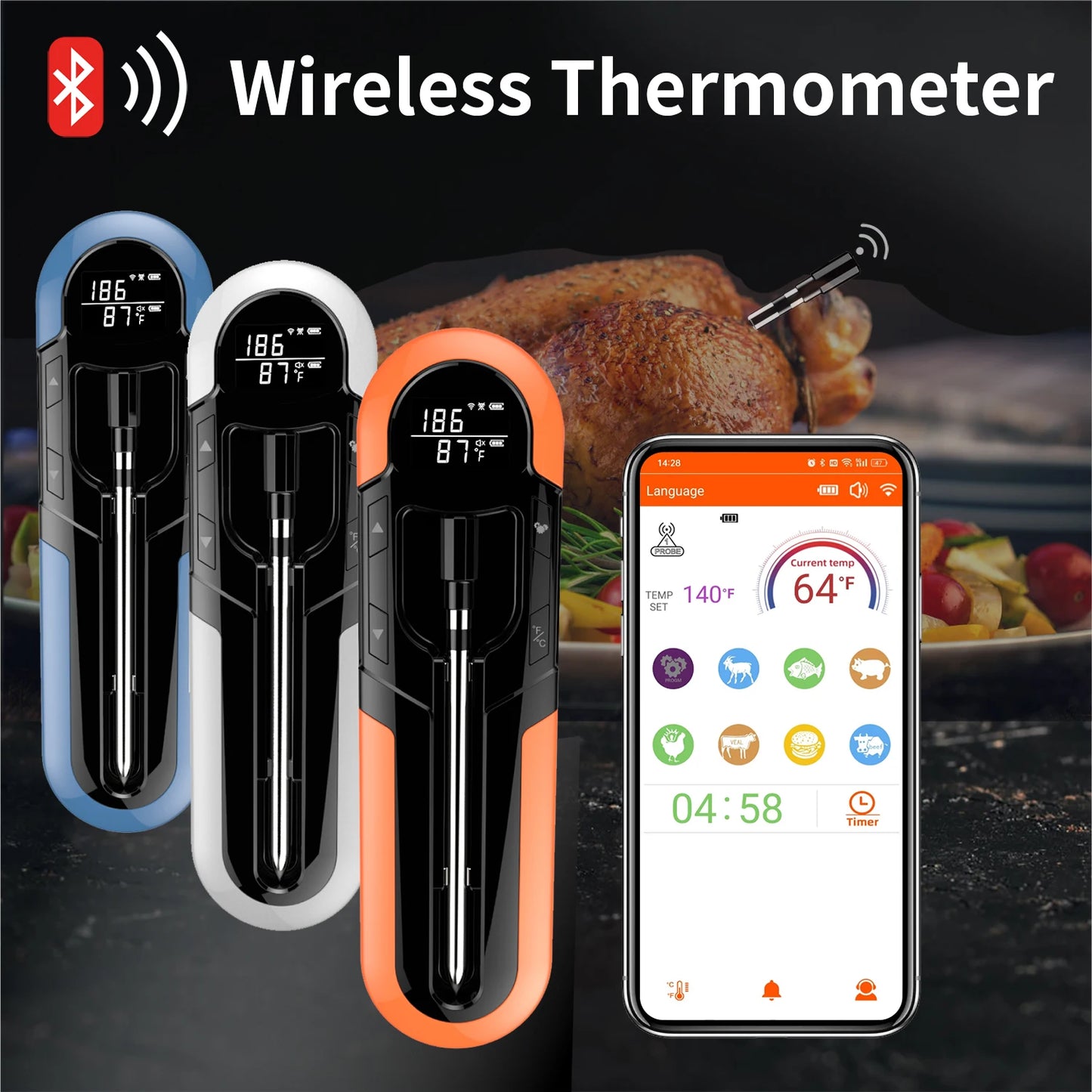 FireTrack™ Bluetooth Meat Thermometer