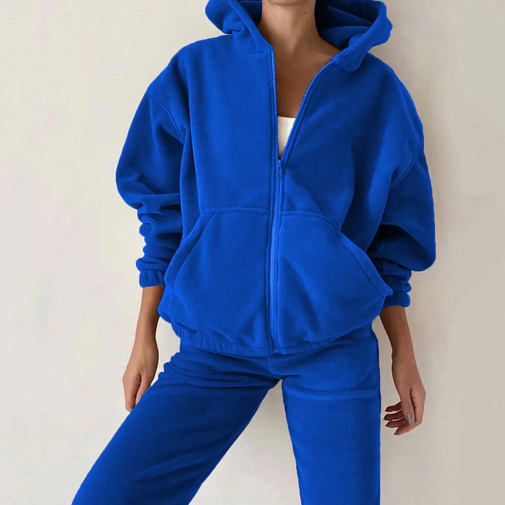 Spring 2023 Women's Brand Velvet Fabric Tracksuits Velour Hoody Track Suit Hoodies and Pants Oversized Sportswear Two Pieces Set