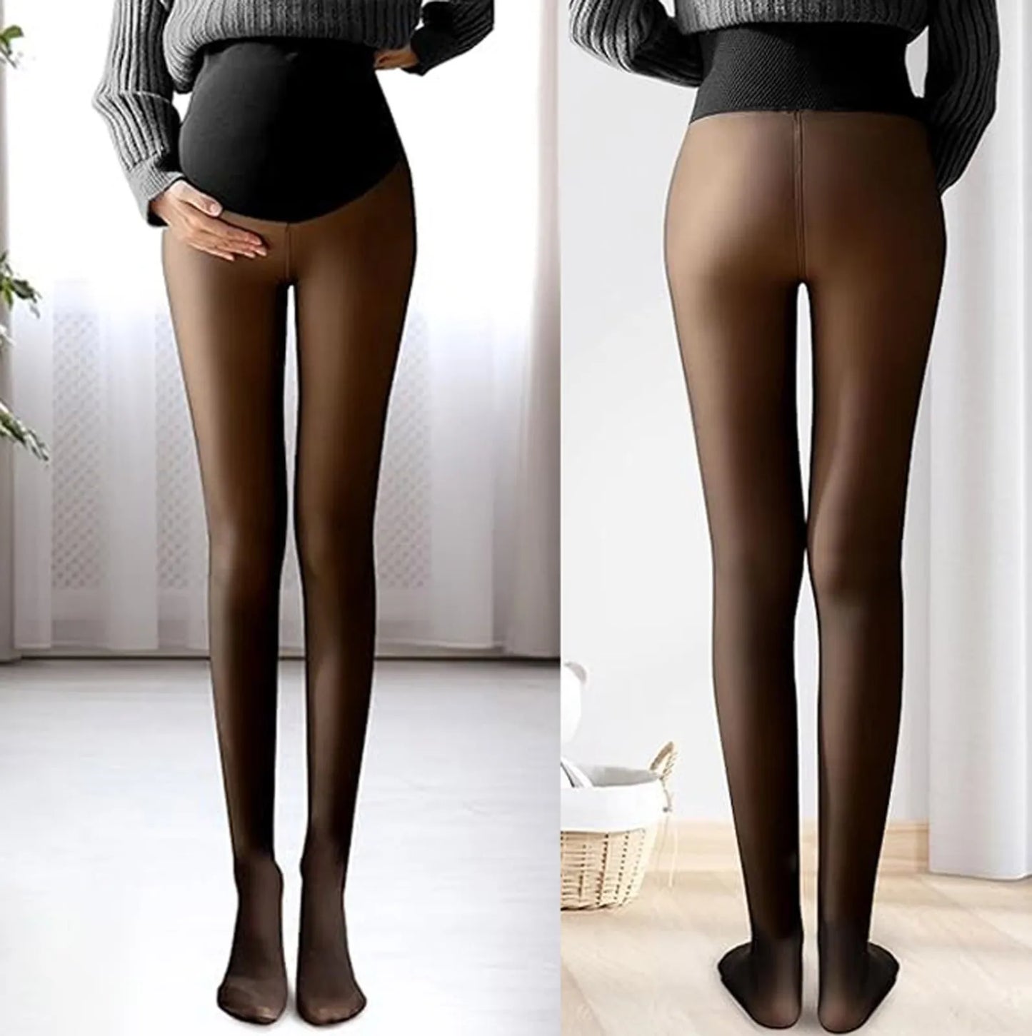 Women's Casual Solid-Coloured Padded Bottoms Autumn and Winter Padded and Thickened Warm Pantyhose Sexy Leisure Pantyhose