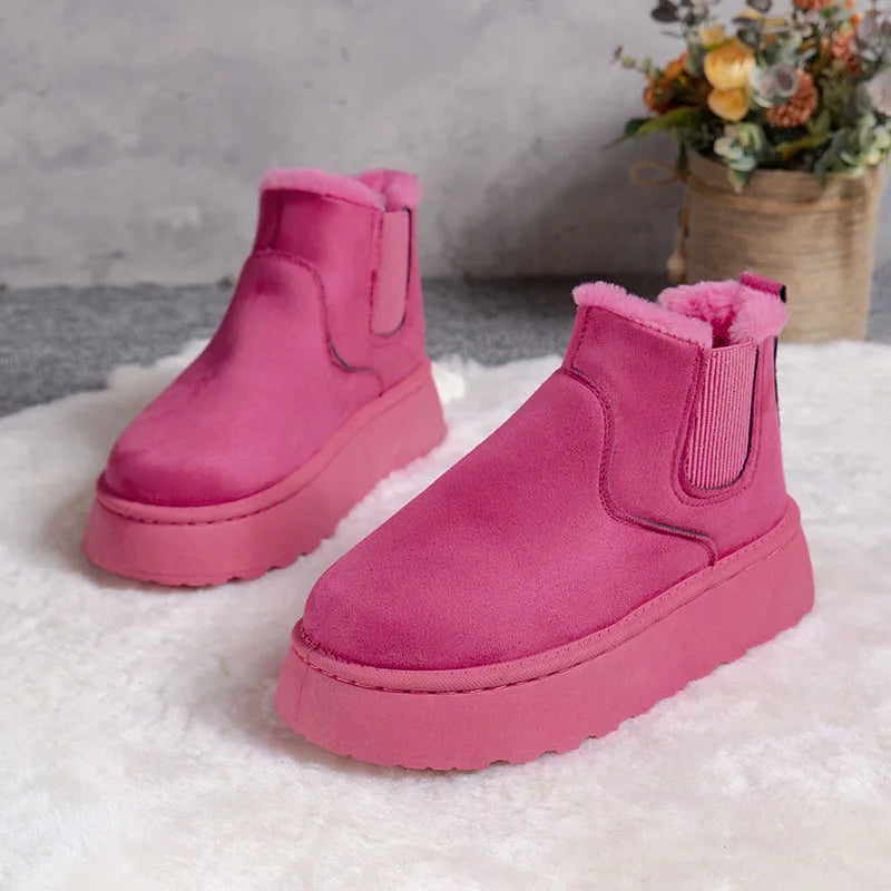 Warm Plush Ankle Boot- Non- Slip