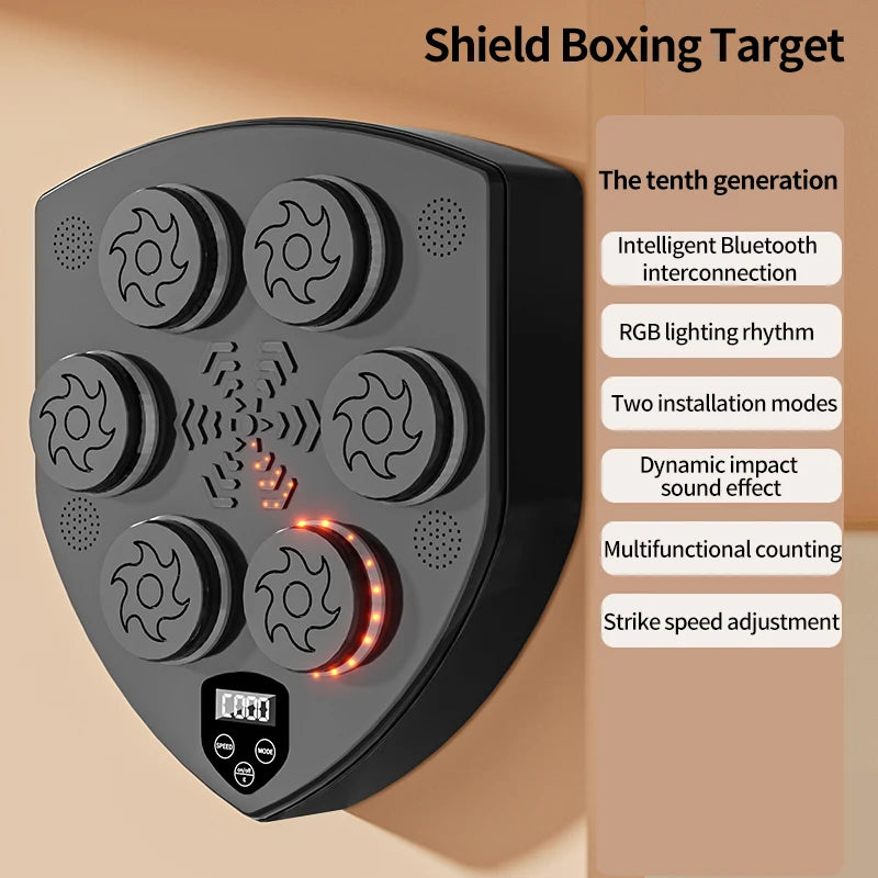 New Bluetooth Music Boxing Machine 10 Modes Sports Fitness Muay Thai Training Sandbag Boxing Wall Target Children Birthday Gift