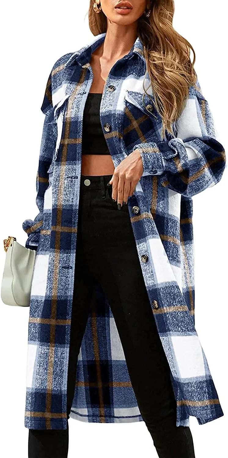 Cloudy Cozy Flannel Jacket S-XL