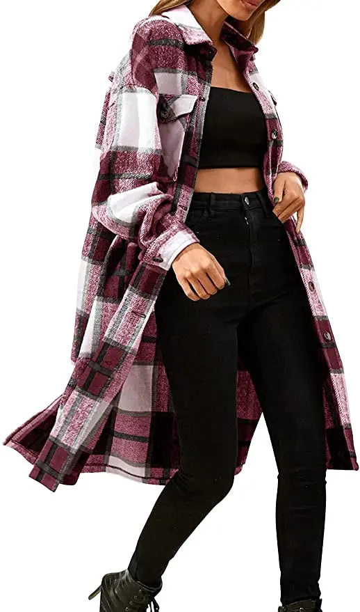 Cloudy Cozy Flannel Jacket S-XL