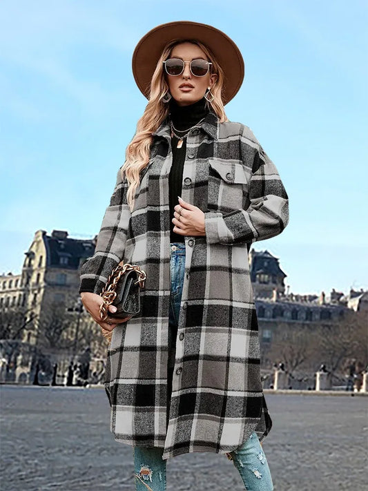 Cloudy Cozy Flannel Jacket Plaid