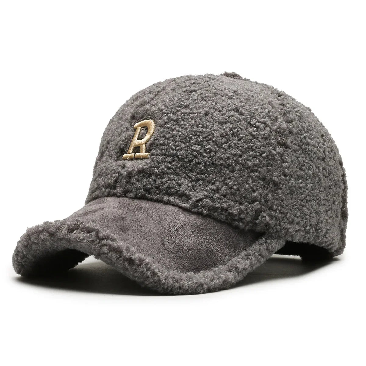 2024 Trendy Big Letter Embroidery Men Winter Hats White Brown Lambswool Baseball Cap for Women Warm Plush Trucker Hats Gorras