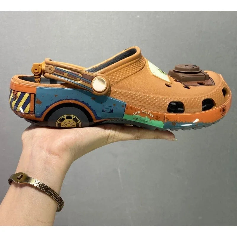 Cartoon anime Disney classic Cars trailer Mater brown slippers Lightning McQueen friends Mega Crush beach shoes home casual shoe