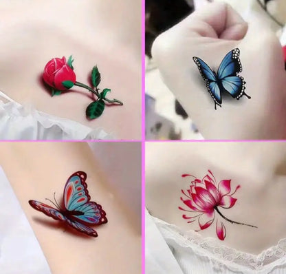 Temporary Tattoos Cooked Colorful