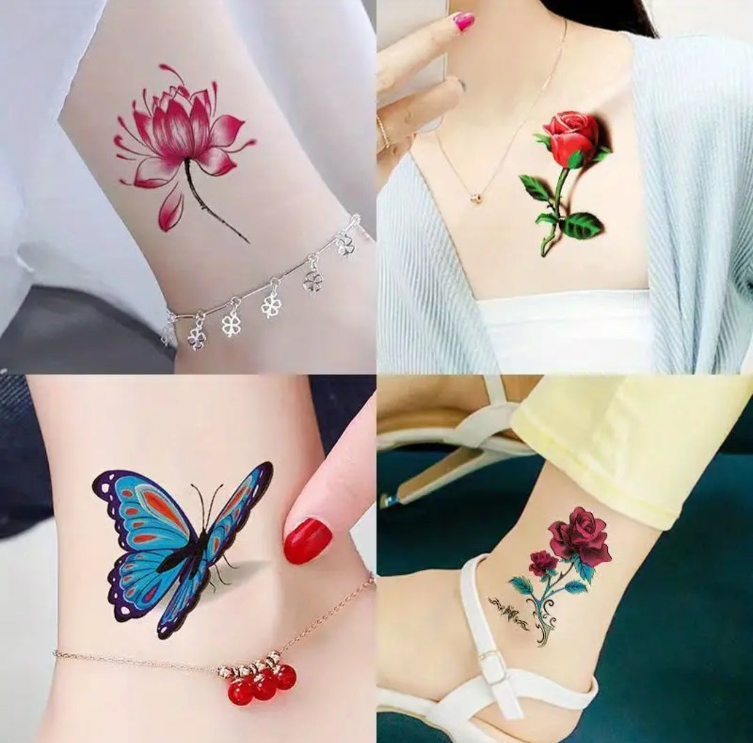 Temporary Tattoos Cooked Colorful