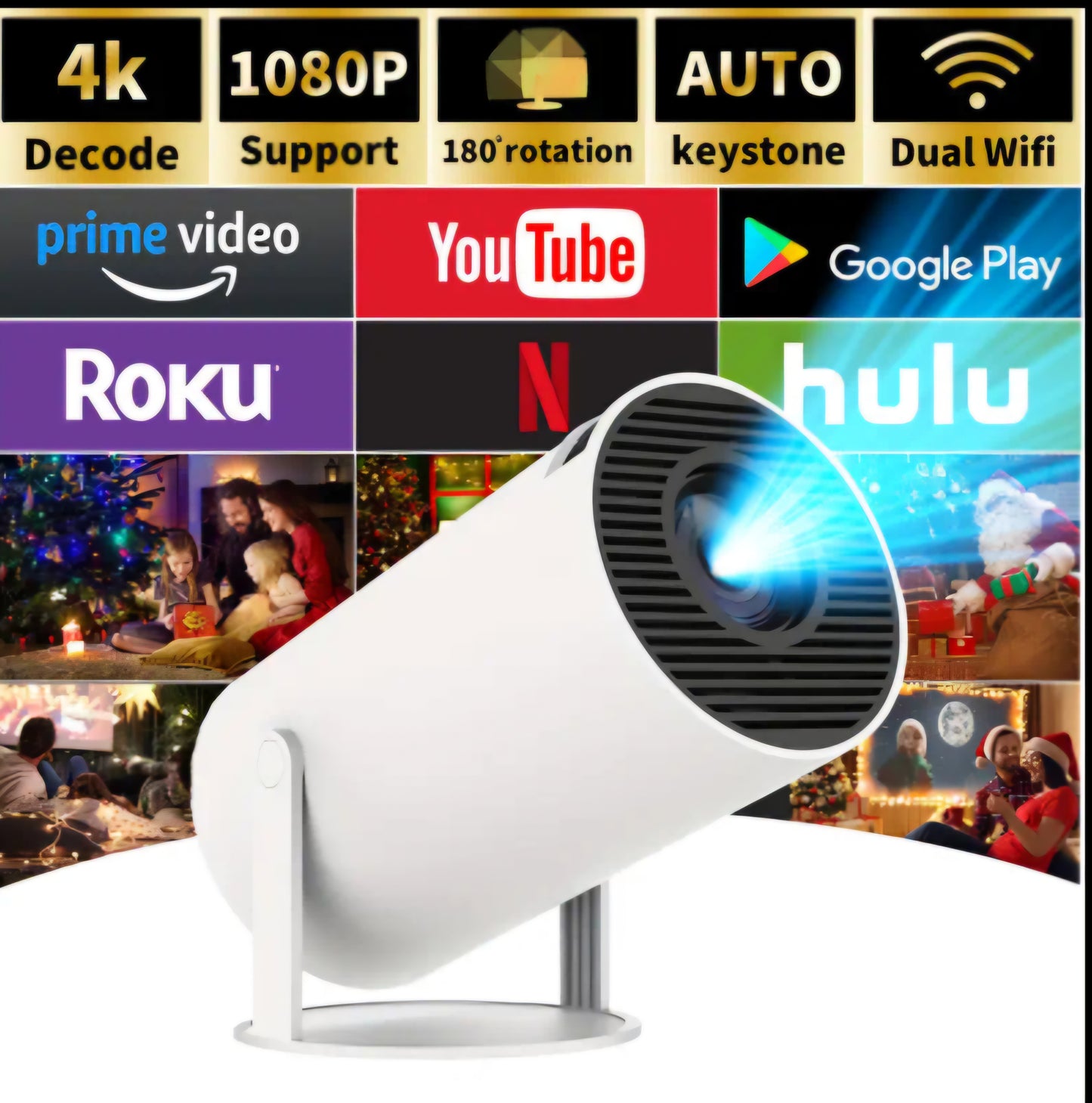 CineMax Pro 2024 4K Android Projector