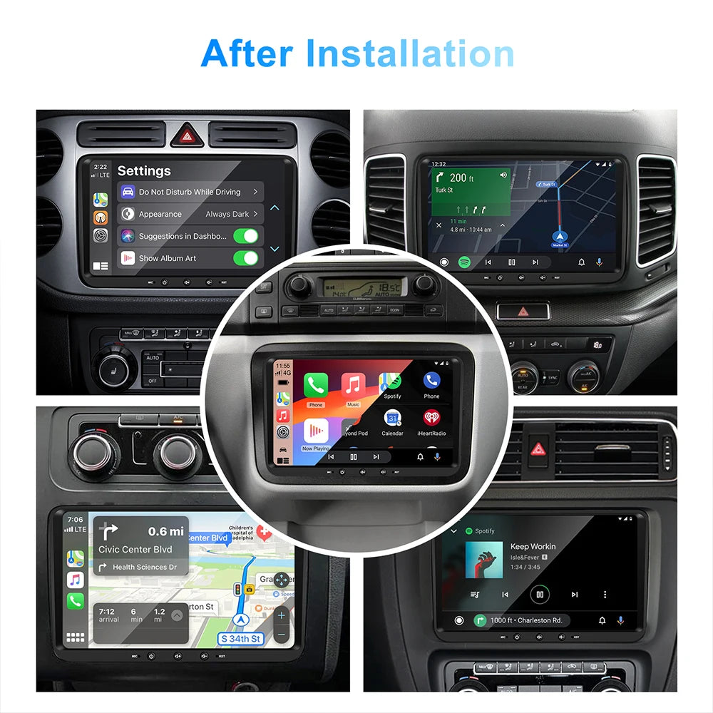 Carplay Android Car Radio GPS WIFI for VW POLO GOLF 5 6 PASSAT B6 JETTA TIGUAN TOURAN SHARAN SCIROCCO CADDY Seat Audio Stereo