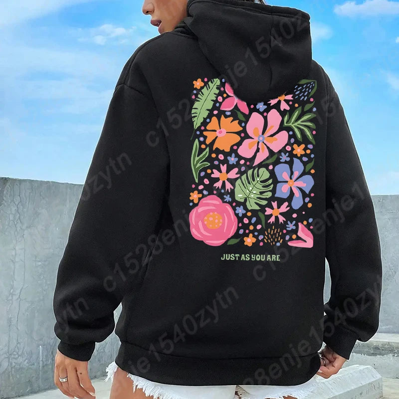 Pink Graphic Hoodie For Women 2024 Cute Preppy Hoodies Teen Girls Oversized Sweatshirt Y2k Drawstring Pullover With Pockets