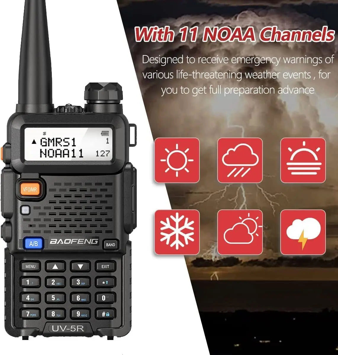 Emergency Talk - Baofeng UV-5R GMRS - 2 Way Radio/Scanner