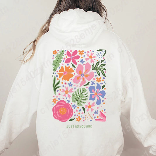 Pink Graphic Hoodie For Women 2024 Cute Preppy Hoodies Teen Girls Oversized Sweatshirt Y2k Drawstring Pullover With Pockets