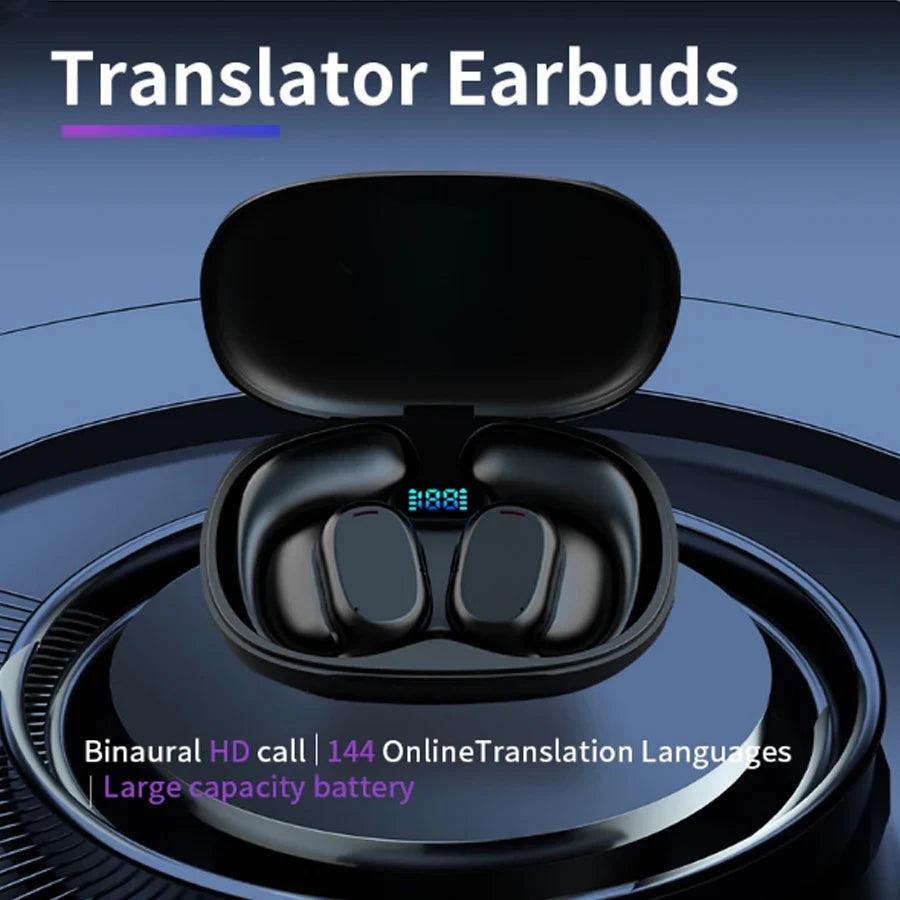 Language Translation Earbuds Online Support 144 Languages and Accents Translate Music and Calls 3in1 Wireless Translation Device