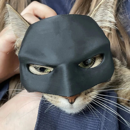 TONG Cat Bat Cosplay Mask Atmosphere Prop Hat Black Make-Up Half Mask Party Bat Halloween Mask for Cat