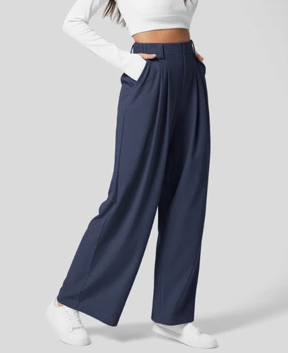 High Waist-Loose-fit Tappered Trouser