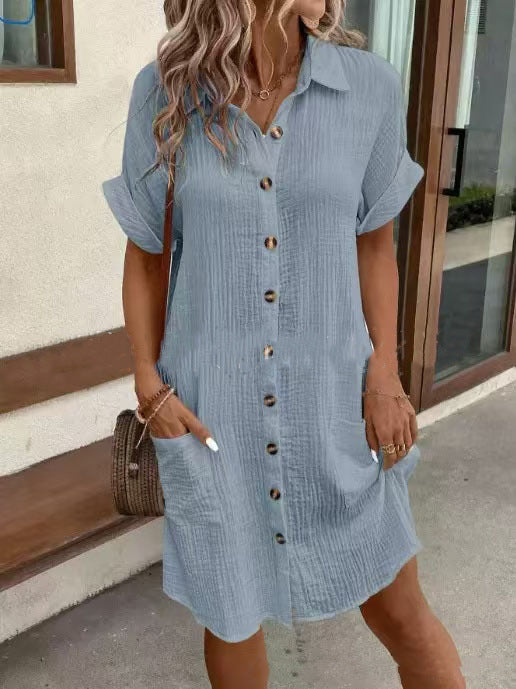 Button-Up Mid-length Dress