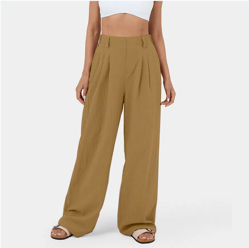 High Waist-Loose-fit Tappered Trouser