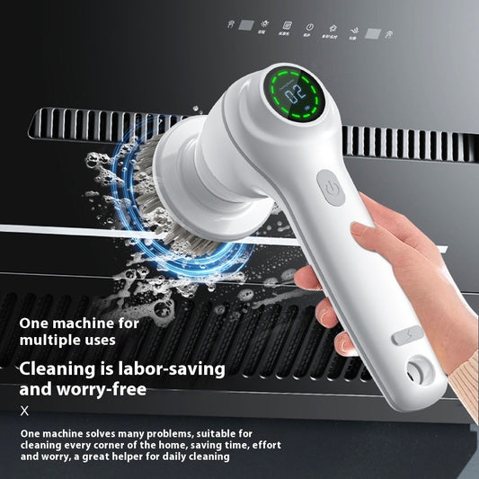 Six-in-one Digital Display Two-gear Multifunctional Electric Cleaning Brush