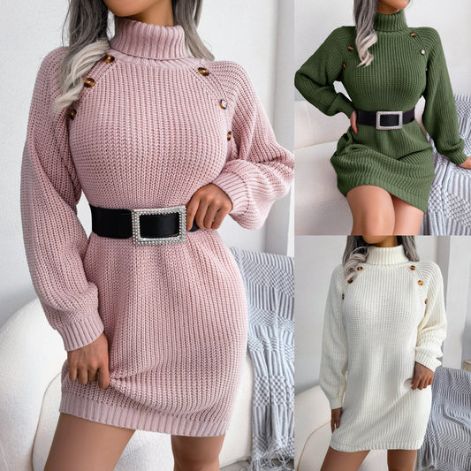 Turtleneck Sweater Dress