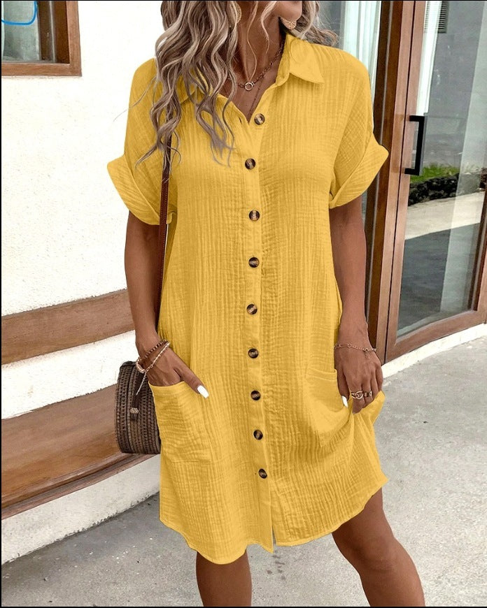 Button-Up Mid-length Dress