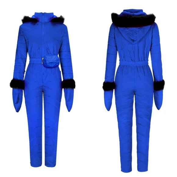 LuxeTrail™ Winter Jumpsuit (White/Pink)